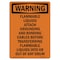 Signmission OSHA Warning Sign, 14" Height Rigid Plastic, Flammable Liquids Attach Grounding, Portrait OS-WS-P-1014-V-13191 - alternate 1